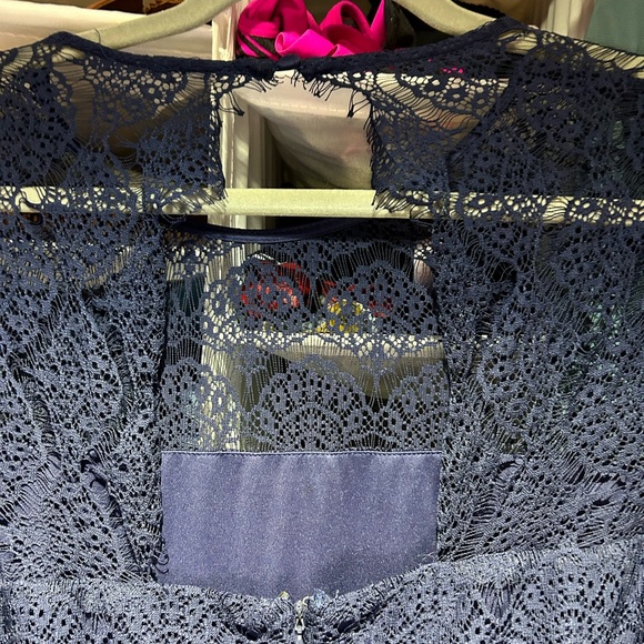Dark Blue Kash and Jess Lace Dress Sz XL EUC - Picture 4 of 5